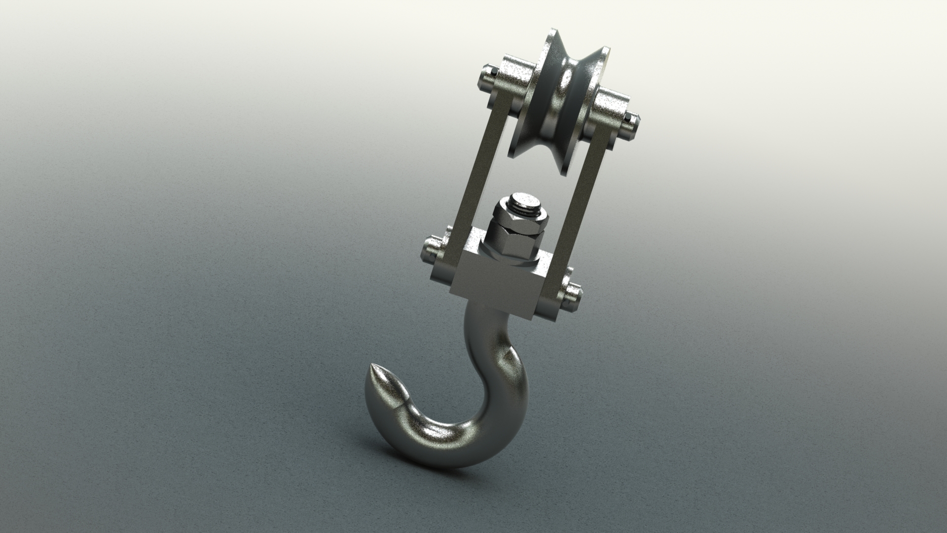 滑轮和挂钩--25--sw三维 3d模型设计图